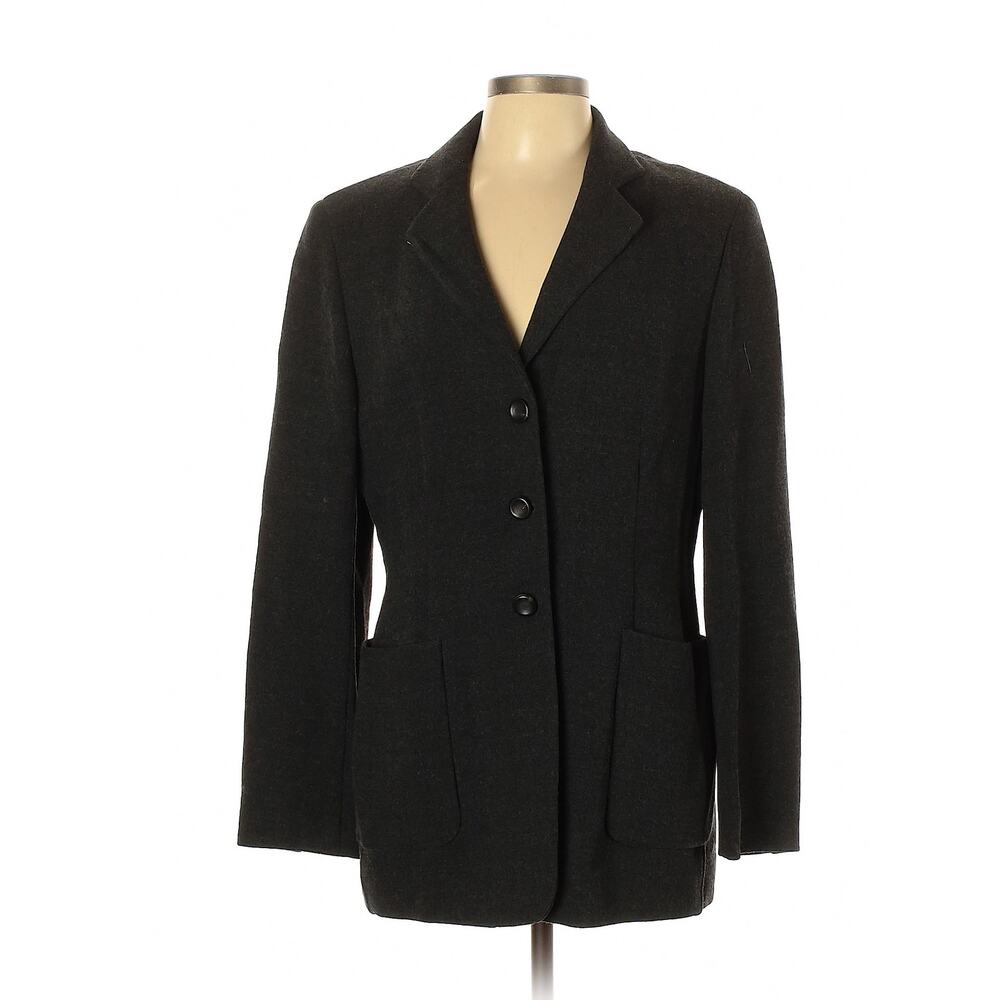 ❤️‍ VINTAGE Giorgio Armani Le Collezioni 90s Gray Virgin Wool Blend Coat Size 10